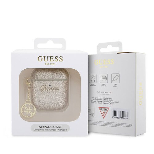 Apple Airpods Kılıf GUESS Glitter 4G Charm Kapak