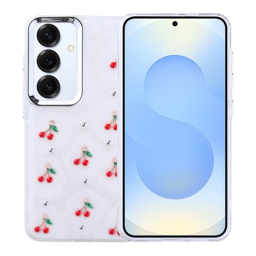 Galaxy S25 Plus Kılıf Airbag Tasarımlı Simli Şeffaf Kutup Kapak