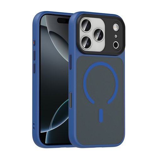 iPhone 17 Pro Kılıf Mat Arka Yüzey Wireless Şarj Özellikli Flet Magsafe Kapak