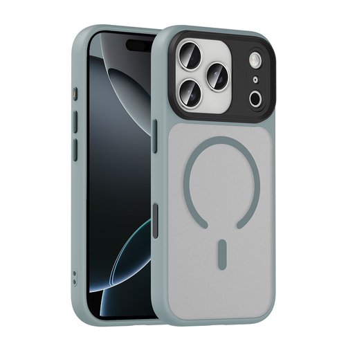 iPhone 17 Pro Kılıf Mat Arka Yüzey Wireless Şarj Özellikli Flet Magsafe Kapak