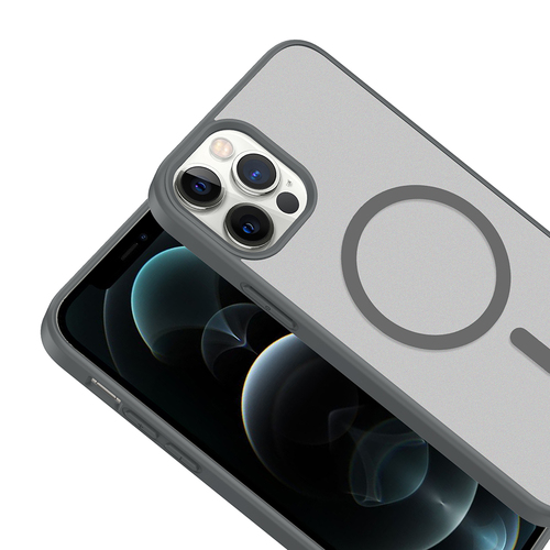 iPhone 12 Pro Kılıf Magsafe Şarj Özellikli Mat Tasarım Lüx Babet Kapak