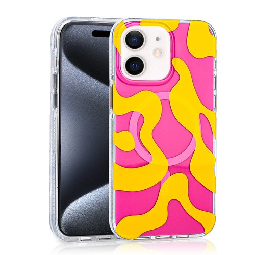 iPhone 11 Kılıf Magsafe Şarj Özellikli Desenli Lüx Kapak