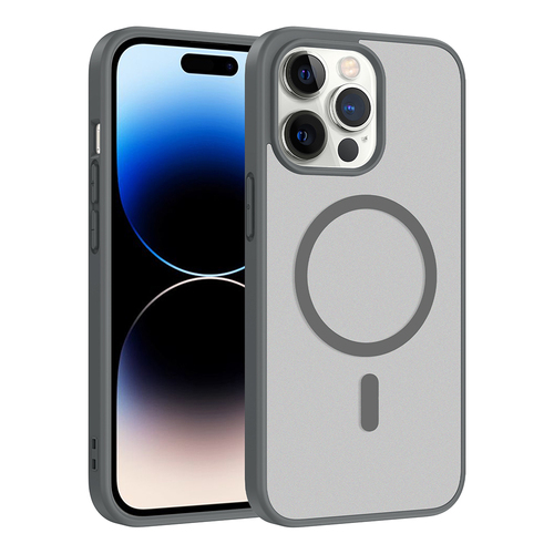 iPhone 14 Pro Max Kılıf Magsafe Şarj Özellikli Mat Tasarım Lüx Babet Kapak