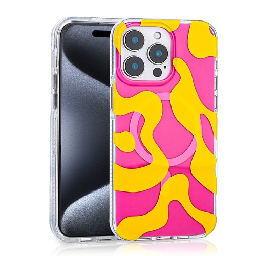 iPhone 12 Pro Kılıf Magsafe Şarj Özellikli Desenli Lüx Kapak