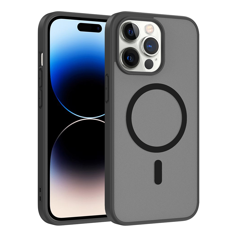 iPhone 13 Pro Max Kılıf Magsafe Şarj Özellikli Mat Tasarım Lüx Babet Kapak