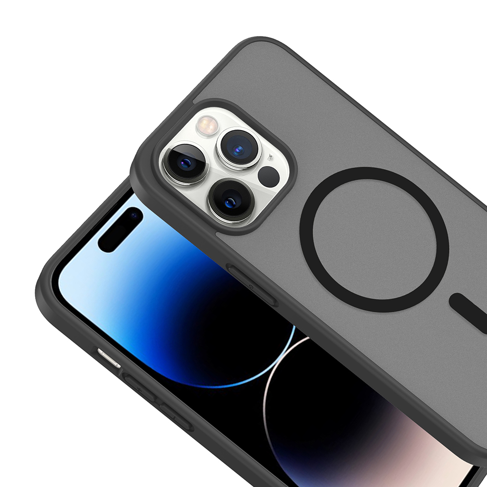 iPhone 13 Pro Max Kılıf Magsafe Şarj Özellikli Mat Tasarım Lüx Babet Kapak