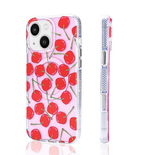 iPhone 14 Kılıf Magsafe Şarj Özellikli Desenli Lüx Kapak