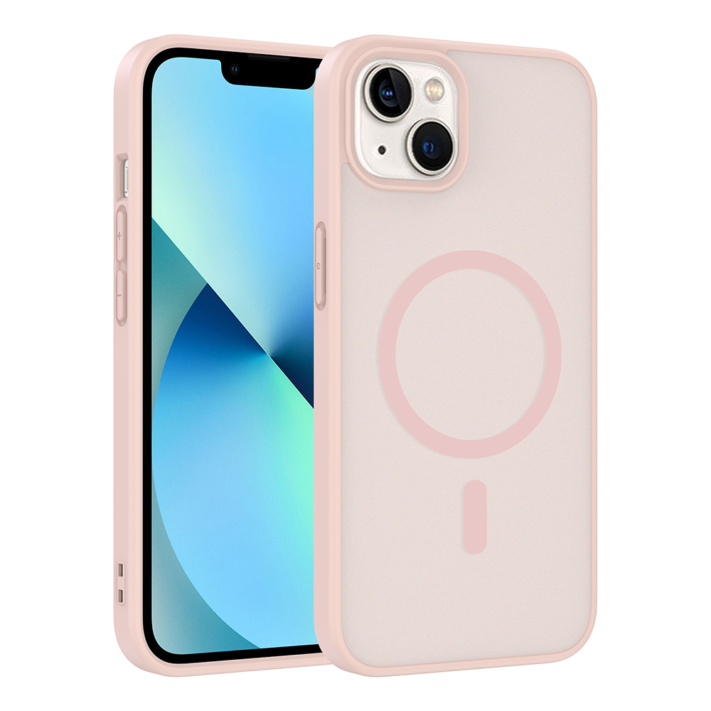 iPhone 14 Kılıf Magsafe Şarj Özellikli Mat Tasarım Lüx Babet Kapak