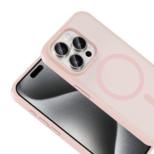 iPhone 15 Pro Kılıf Magsafe Şarj Özellikli Mat Tasarım Lüx Babet Kapak