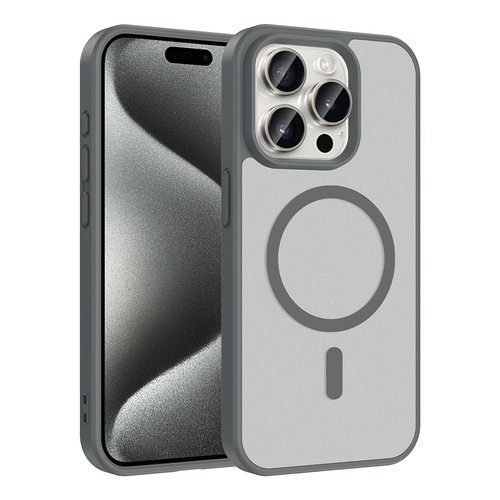 iPhone 15 Pro Max Kılıf Magsafe Şarj Özellikli Mat Tasarım Lüx Babet Kapak