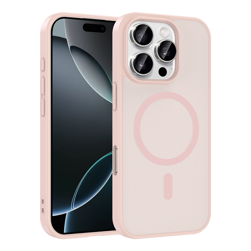 iPhone 16 Pro Kılıf Magsafe Şarj Özellikli Mat Tasarım Lüx Babet Kapak