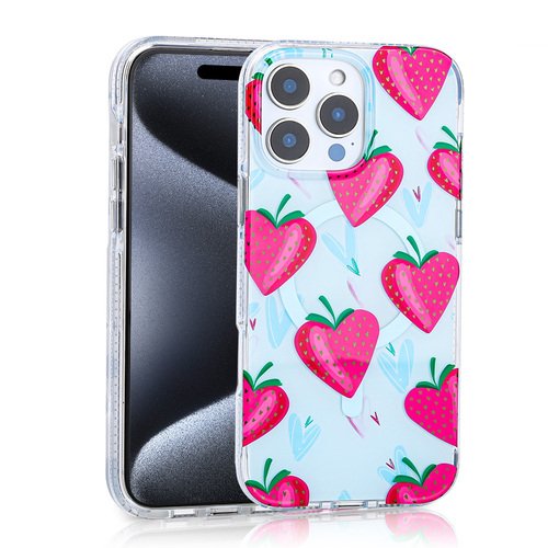 iPhone 16 Pro Max Kılıf Magsafe Şarj Özellikli Desenli Lüx Kapak