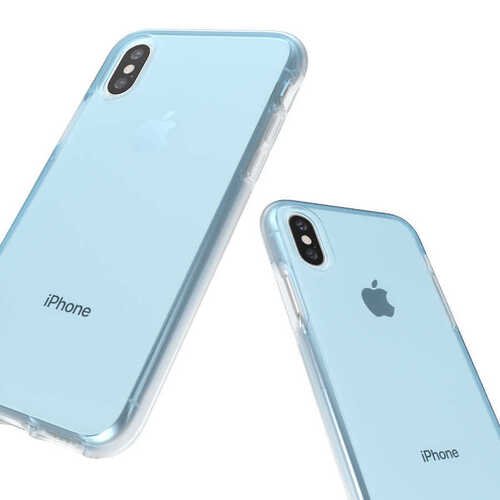 Apple iPhone X Renki Transparan Ice Cube Kapak