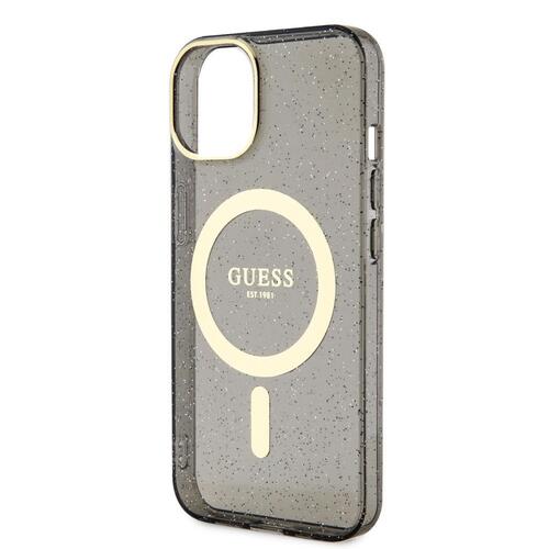 Apple iPhone 14 Kılıf GUESS Magsafe Şarj Özellikli Glitter Kapak