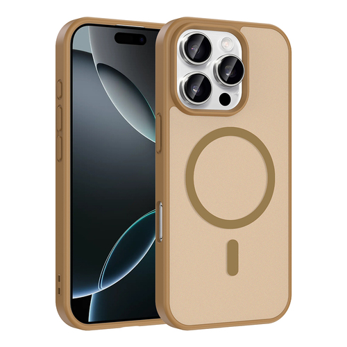 iPhone 16 Pro Max Kılıf Magsafe Şarj Özellikli Mat Tasarım Lüx Babet Kapak