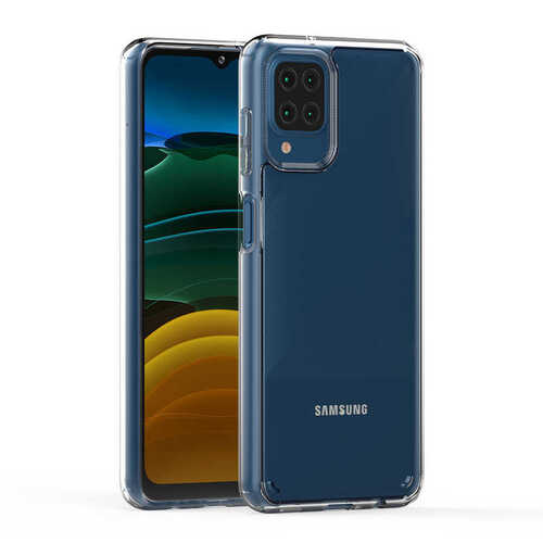 Galaxy A12 Kılıf Şeffaf Lüx Ultra Koruma Silikon