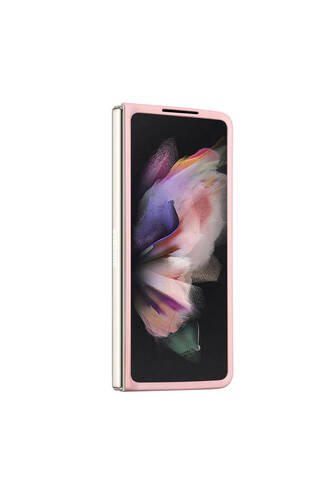 Galaxy Z Fold 5 Uyumlu Kılıf Guess Lisanslı Yazı Logolu Glitter Script Kapak Pembe