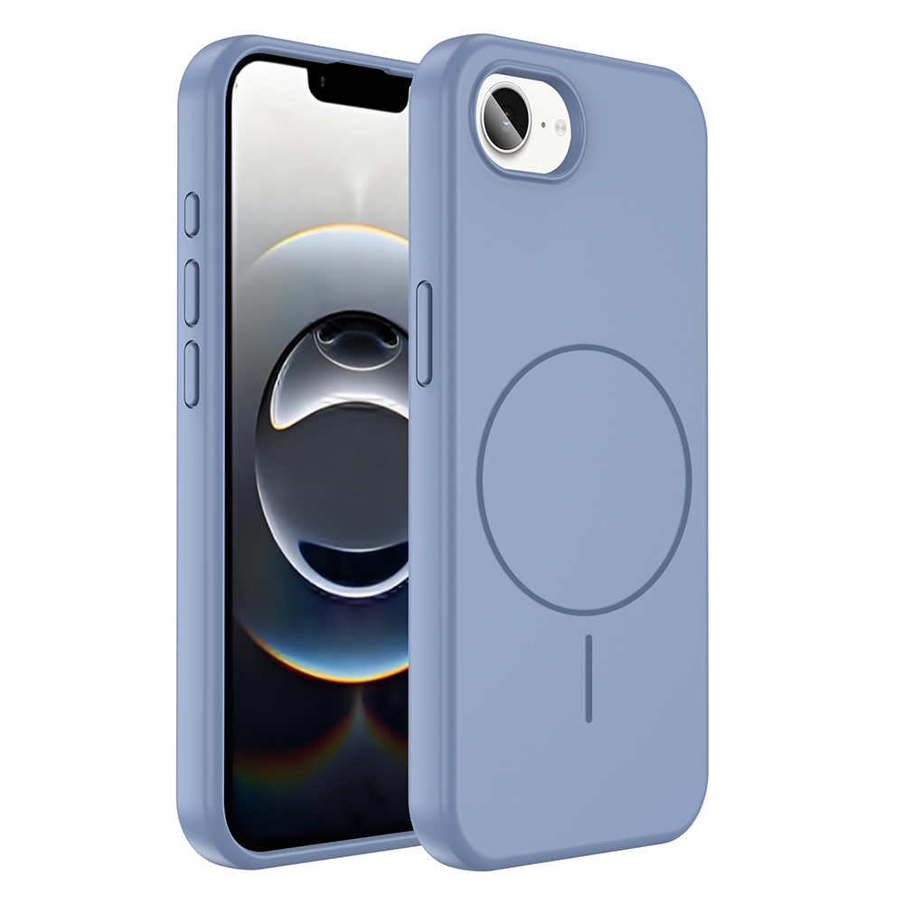 iPhone 17E Kılıf Magsafe Şarj Özellikli Sıvı Teknolojili Silinebilir İçi Kadife Silikon Kapak