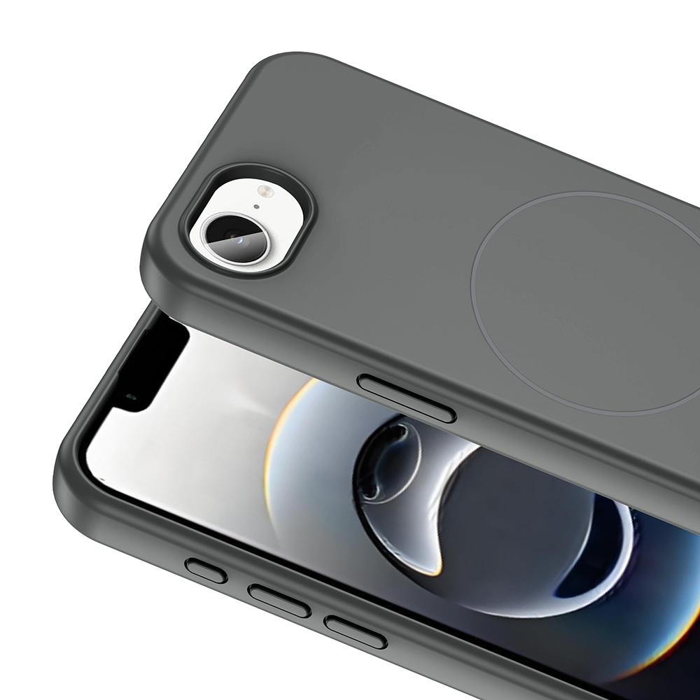 iPhone 17E Kılıf Magsafe Şarj Özellikli Sıvı Teknolojili Silinebilir İçi Kadife Silikon Kapak