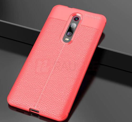 Xiaomi Mi 9T Deri Görünümlü Kalite Kamera Korumalı Silikon Kılıf