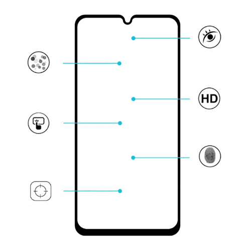 Galaxy A02S Kenarları Kırılmaya Dayanıklı Cam Ekran Koruyucu