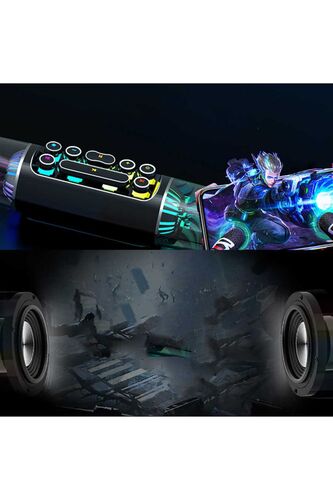 Sh19s Kablosuz Bluetooth Gaming Hoparlör Rgb Işıklı Oyuncu Hoparlör - Mekanik Tuşlu & Usb