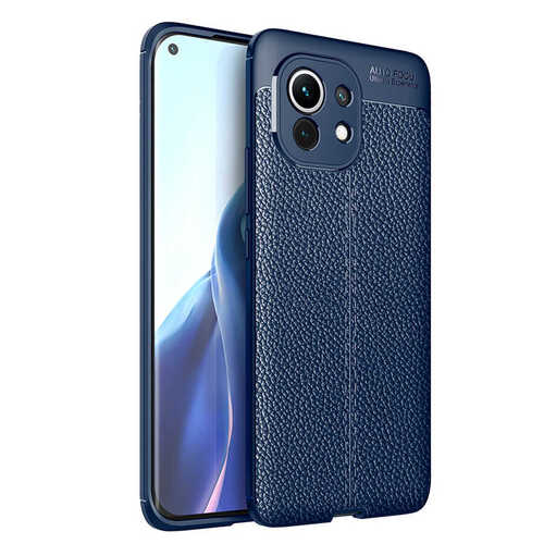 Xiaomi Mi 11 Kılıf Deri Desenli Kamera Korumalı Silikon