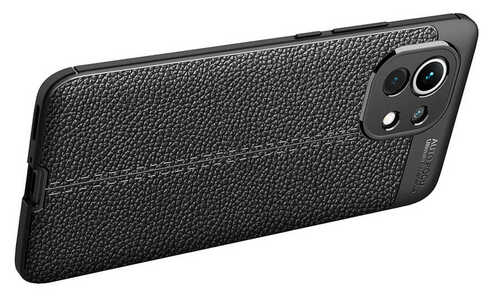 Xiaomi Mi 11 Kılıf Deri Desenli Kamera Korumalı Silikon