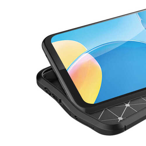 Oppo A15S Kılıf Deri Desenli Kamera Korumalı Silikon