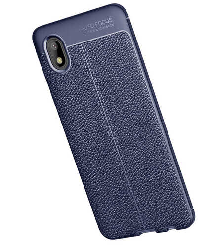 Galaxy A01 Core Kılıf Deri Desenli Kamera Korumalı Silikon