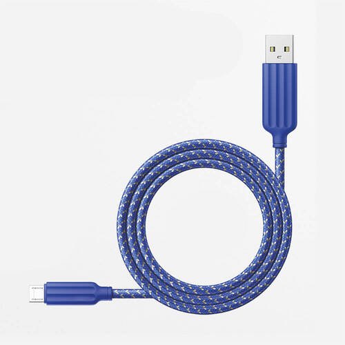 Micro Usb Şarj kablosu Recci RTC-N23M 2.4A Hızlı Şarj Özellikli Micro to USB Kablo 1M Mavi