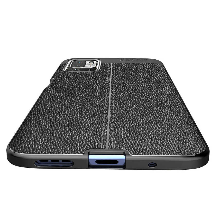 Xiaomi Redmi Note 10 5G Kılıf Deri Desenli Kamera Korumalı Silikon