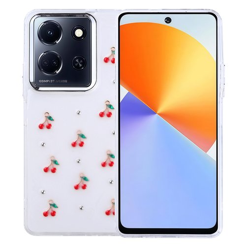 İnfinix Note 30 4G Kılıf Airbag Tasarımlı Simli Şeffaf Kutup Kapak