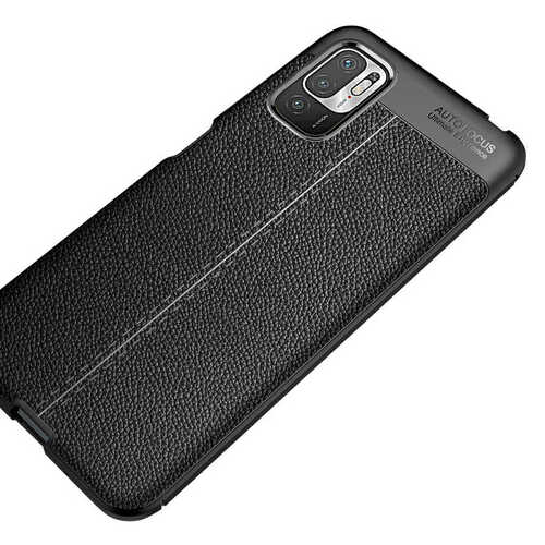 Xiaomi Poco M3 Pro Kılıf Deri Desenli Kamera Korumalı Silikon