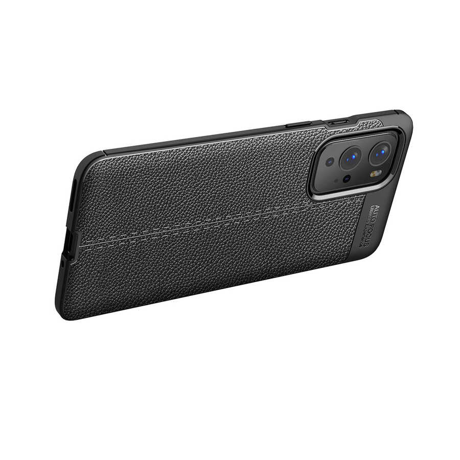 One Plus 9 Pro Kılıf Deri Desenli Kamera Korumalı Silikon