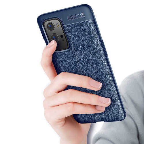 One Plus 9 Pro Kılıf Deri Desenli Kamera Korumalı Silikon