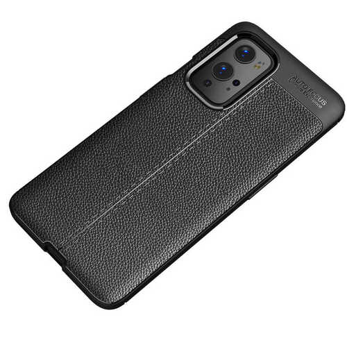 One Plus 9 Pro Kılıf Deri Desenli Kamera Korumalı Silikon