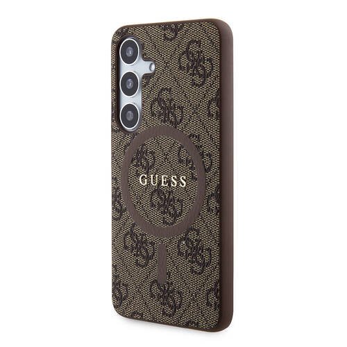 Galaxy S24 Kılıf Guess Orjinal Lisanslı Magsafe Şarj Özellikli 4G Desenli Yazı Logolu Kapak