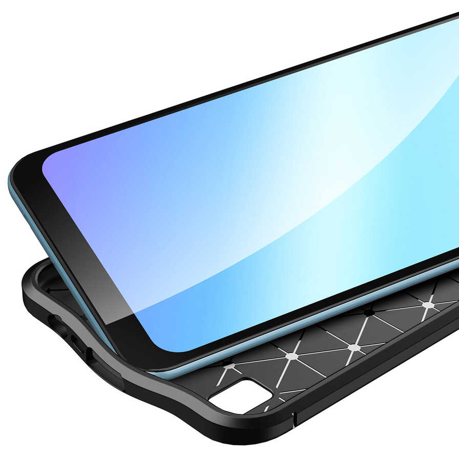 Realme C25 Kılıf Deri Desenli Kamera Korumalı Silikon