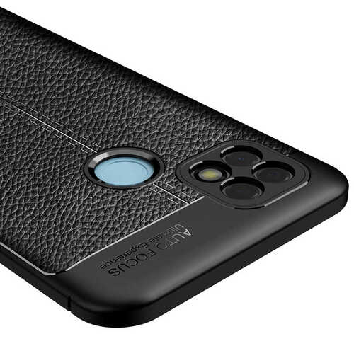 Realme C25 Kılıf Deri Desenli Kamera Korumalı Silikon