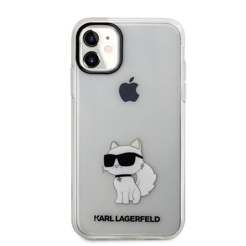 Apple iPhone 11 Kılıf Karl Lagerfeld Transparan Choupette Dizayn Kapak