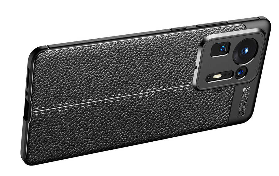 Xiaomi Mi Mix 4 Kılıf Deri Desenli Kamera Korumalı Silikon