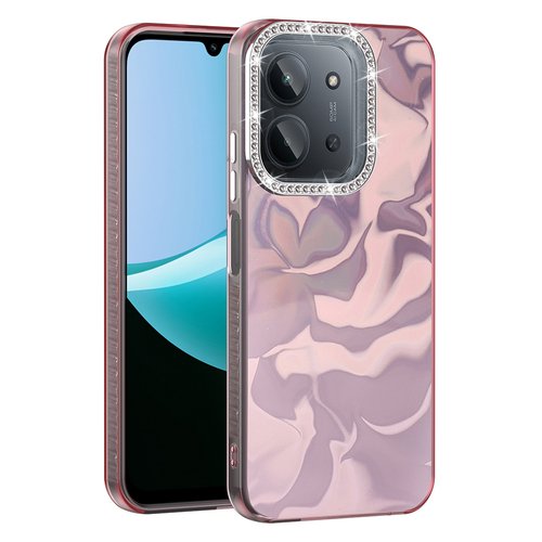 Redmi 15C Kılıf Parlak Kamera Çevresi Taş Tasarımlı Airbagli Esila Kapak