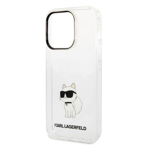 Apple iPhone 14 Pro Max Kılıf Karl Lagerfeld Transparan Choupette Dizayn Kapak