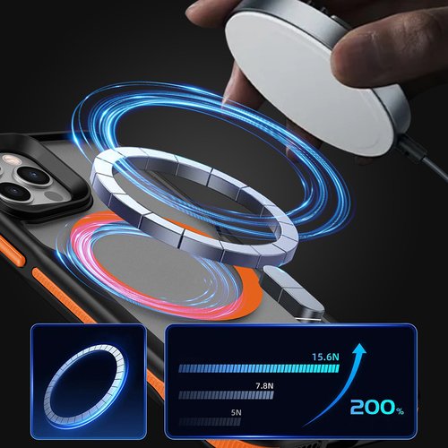 iPhone 11 Kılıf Magsafe Şarj Özellikli Renkli Kenar Airbag Şeritli Lüx Kapak