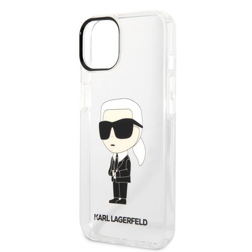 Apple iPhone 14 Kılıf Karl Lagerfeld Transparan İkonik Karl Dizayn Kapak