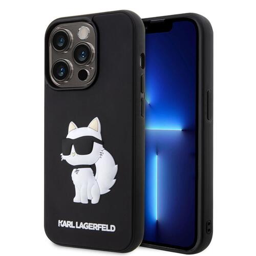 Apple iPhone 14 Pro Max Kılıf Karl Lagerfeld 3D Rubber Choupette Dizayn Kapak