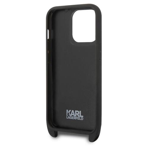 Apple iPhone 14 Pro Kılıf Karl Lagerfeld Boyun Askılı Karl Dizayn Kapak