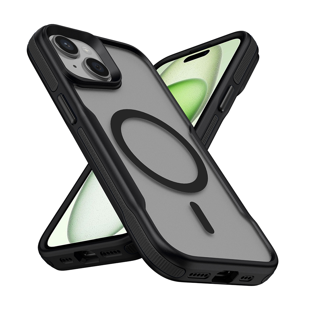 iPhone 14 Pro Kılıf Magsafe Şarj Özellikli Renkli Kenar Airbag Şeritli Lüx Kapak