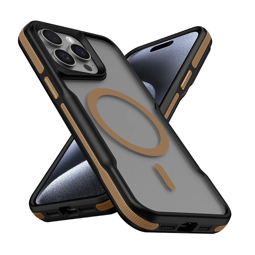 iPhone 14 Pro Max Kılıf Magsafe Şarj Özellikli Renkli Kenar Airbag Şeritli Lüx Kapak